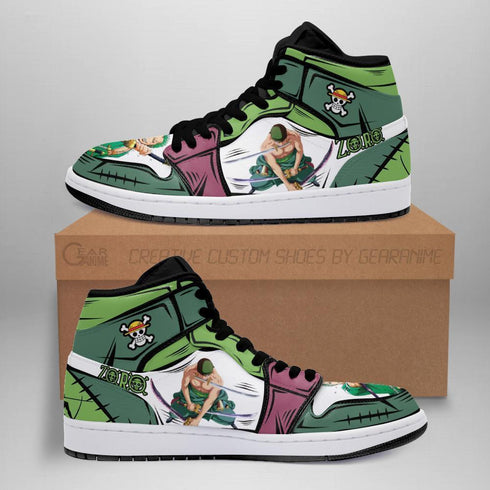 Zoro Sneakers benutzerdefinierte Anime -Op -Schuhe